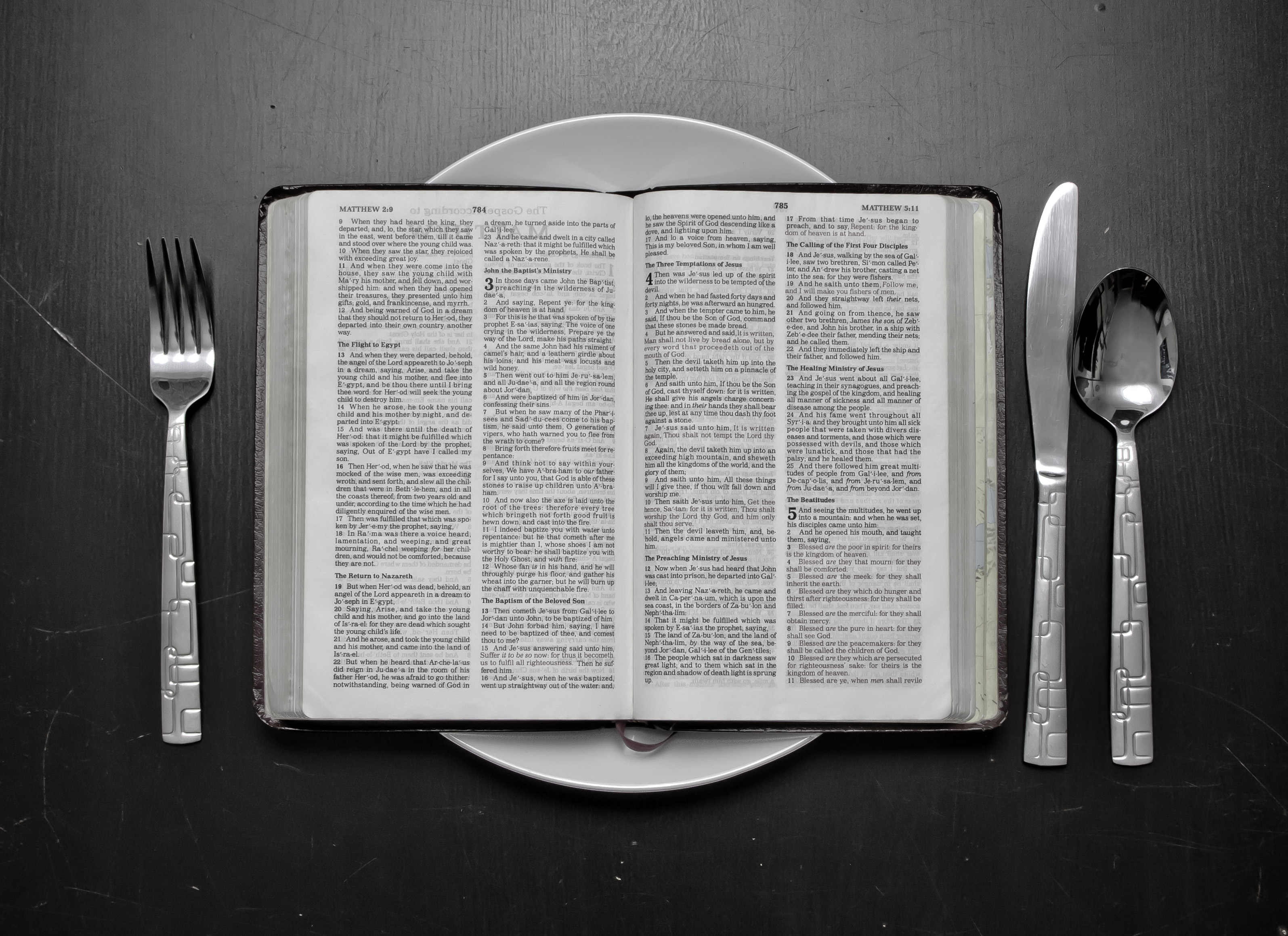 Ät stora portioner Bibeln varje dag.